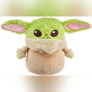 Star Wars Grogu Plush 12-Inch Toy Figure, Soft 'N Fuzzy Character Doll with Soun